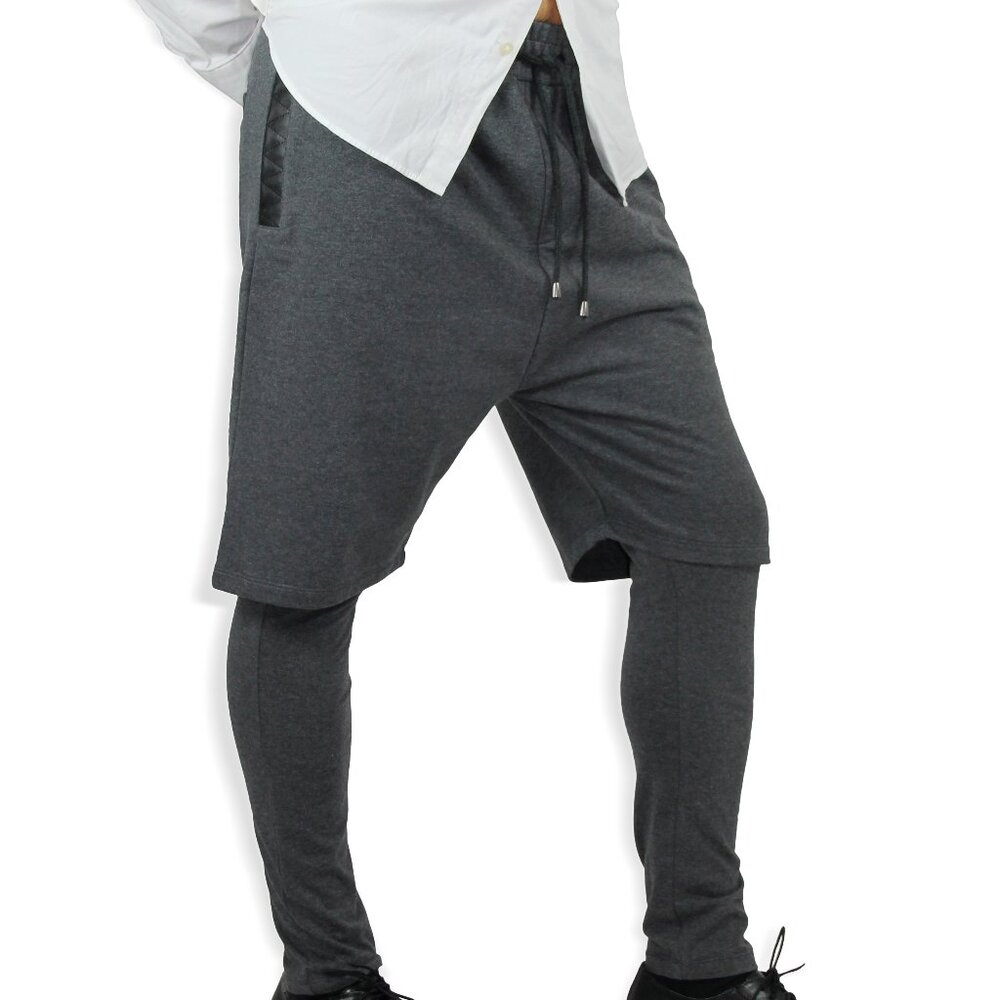 French Terry Stylish Layered Shorts
